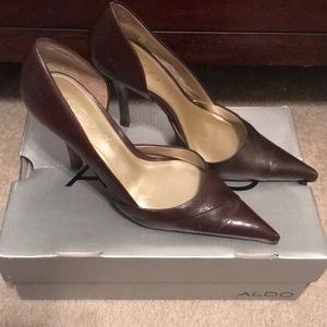Aldo Lydiate dark brown heels size 6